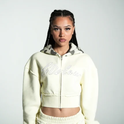 Levoleur Female Zipper Butter Yellow Hoodie