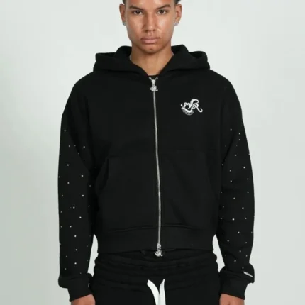 Levoleur Raws Zipper Black Hoodie