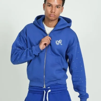 Levoleur Raws Zipper Blue Hoodie