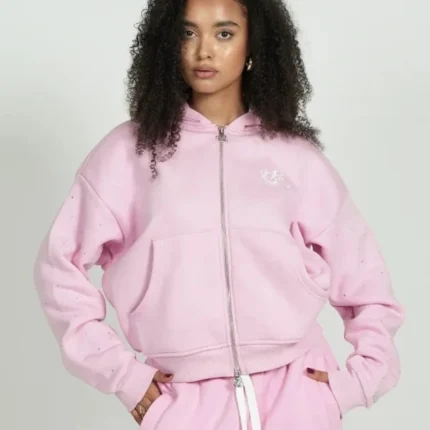 Levoleur Raws Zipper Pink Hoodie