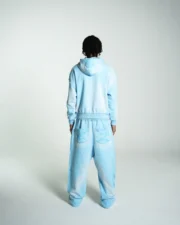 UNISEX Pants Washed Blue Tracksuit
